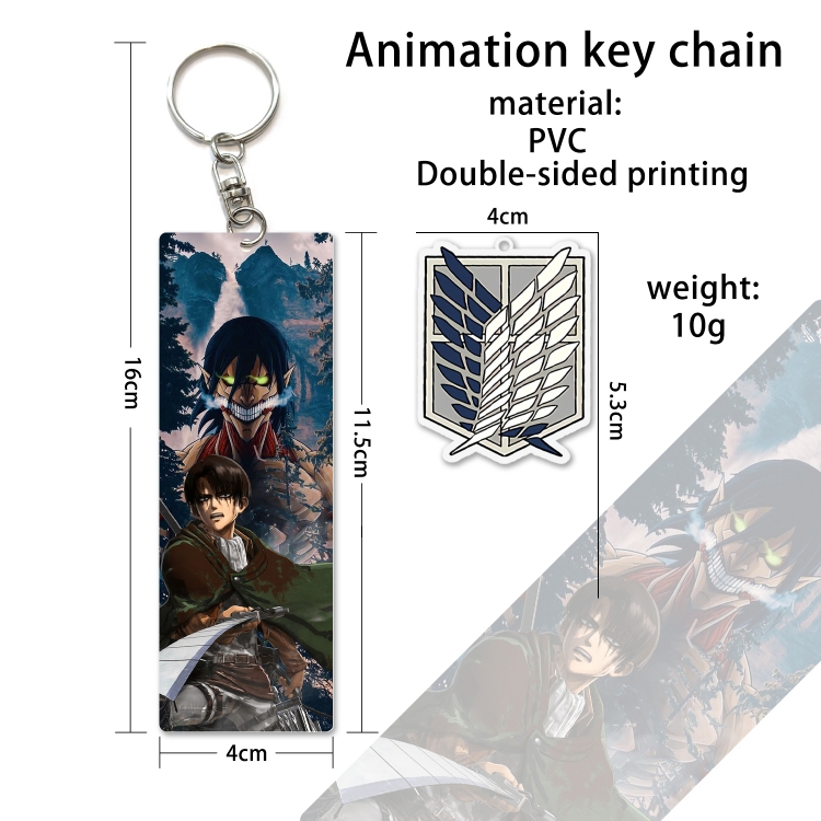 Shingeki no Kyojin PVC Keychain Bag Pendant Ornaments OPP Package  price for 10 pcs YS27