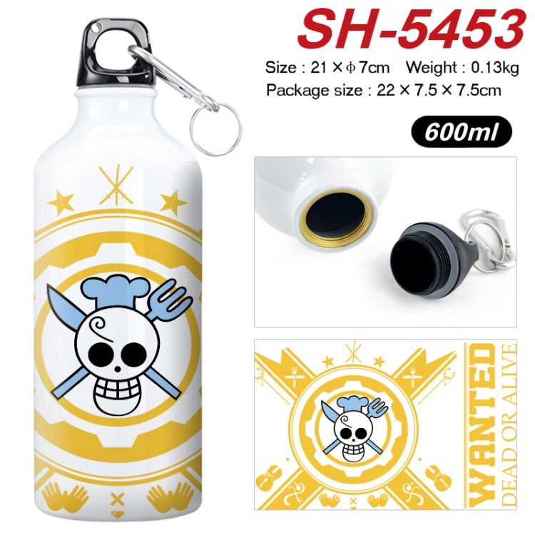 One Piece Anime print sports kettle aluminum kettle water cup 21x7cm SH-5453