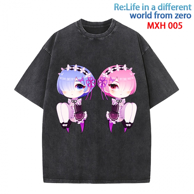 Re:Zero kara Hajimeru Isekai Seikatsu Anime peripheral pure cotton washed and worn T-shirt from S to 4XL MXH-005