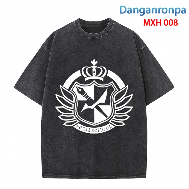 Dangan-Ronpa Anime peripheral pure cotton washed and worn T-shirt from S to 4XL MXH-008