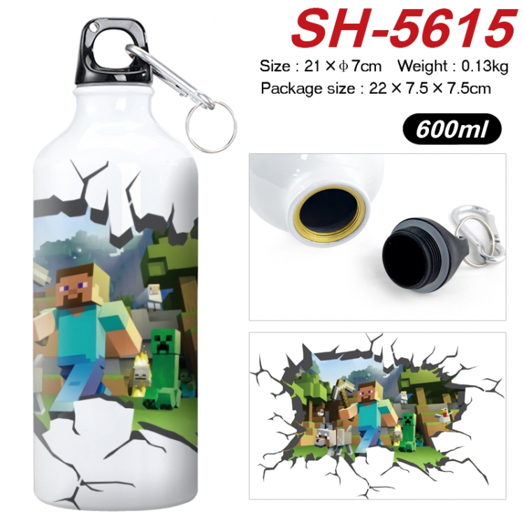 Minecraft Anime print sports kettle aluminum kettle water cup 21x7cm  SH-5615