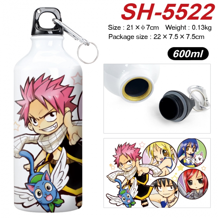 Fairy tail Anime print sports kettle aluminum kettle water cup 21x7cm  SH-5522