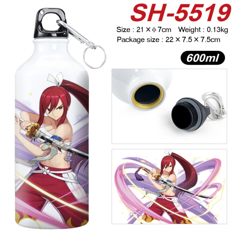 Fairy tail Anime print sports kettle aluminum kettle water cup 21x7cm SH-5519