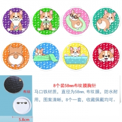 Corgi Anime Round cloth film b...