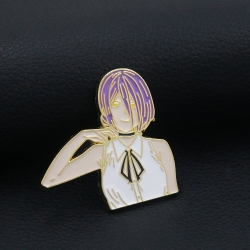 Chainsaw man Metal brooch anim...