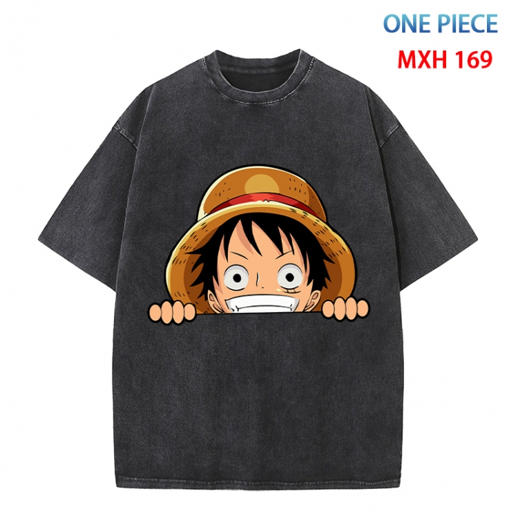 One Piece Anime peripheral pure cotton washed and worn T-shirt from S to 4XL  MXH-169