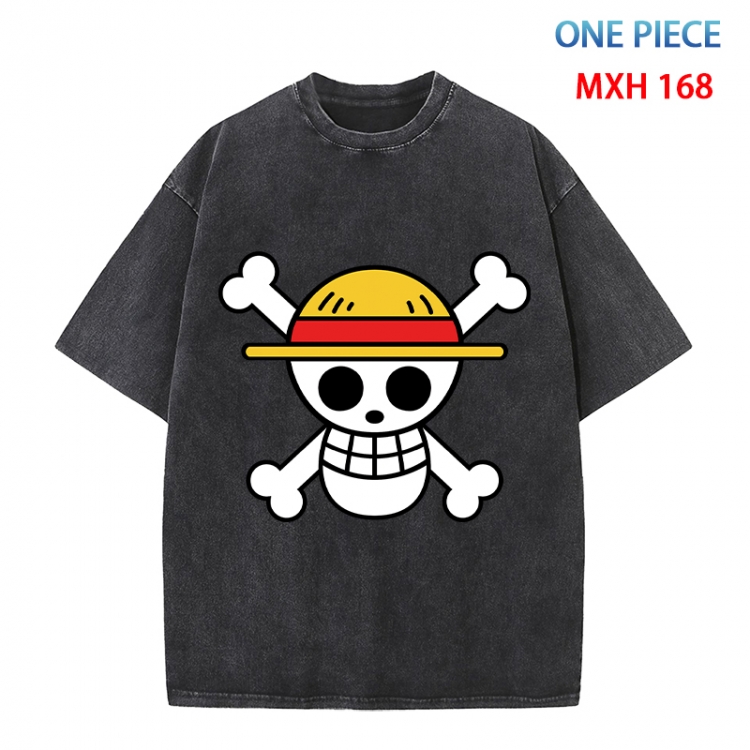 One Piece Anime peripheral pure cotton washed and worn T-shirt from S to 4XL MXH-168