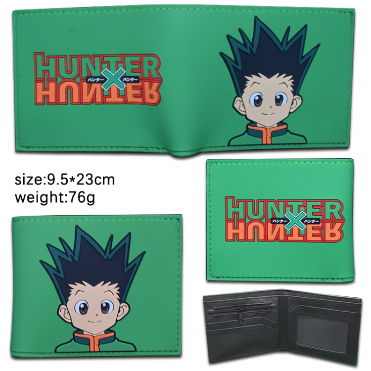 HunterXHunter Silicone PVC Wallet Short Double Fold Wallet 9.5X23CM