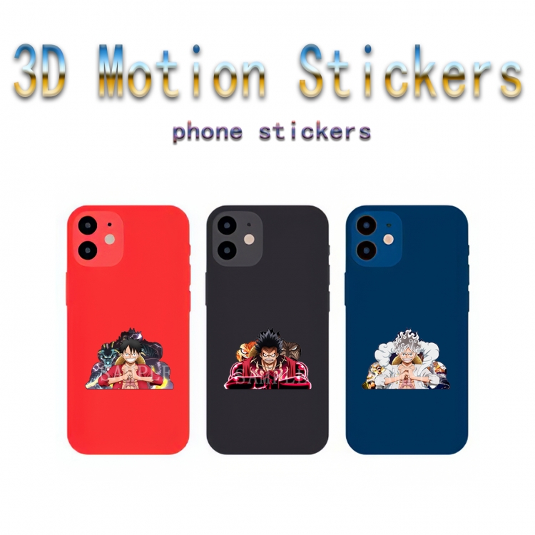 One Piece Mobile phone small size magic 3D raster HD variable map animation stickers price for 5 pcs