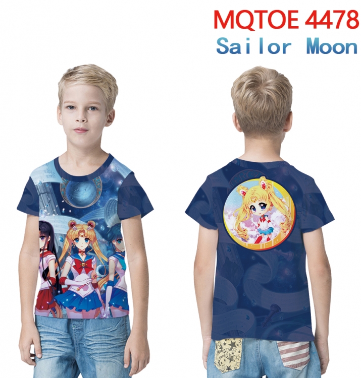 sailormoon full-color printed short-sleeved T-shirt 60 80 100 120 140 160 6 sizes for children MQTOE-4478