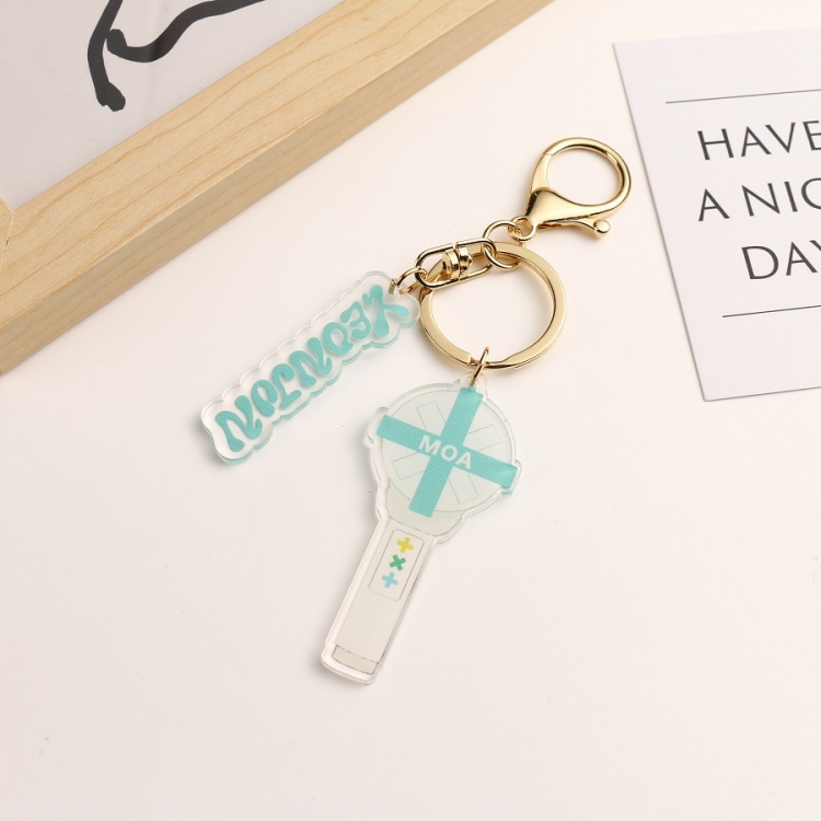 TXT Acrylic keychain pendant OPP packaging price for 5 pcs style A