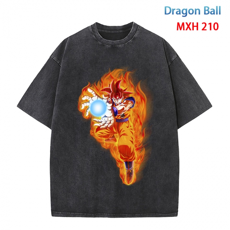 DRAGON BALL Anime peripheral pure cotton washed and worn T-shirt from S to 4XL
