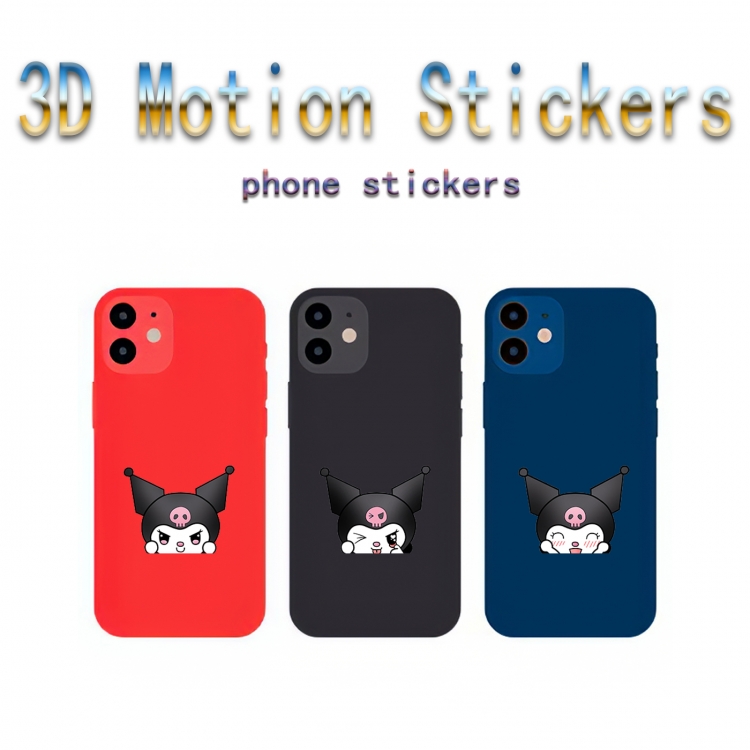 Kuromi Mobile phone small size magic 3D raster HD variable map animation stickers price for 5 pcs