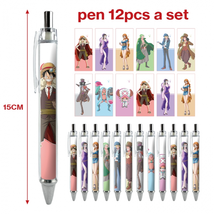 One Piece anime peripheral student ballpoint pen a set of 12