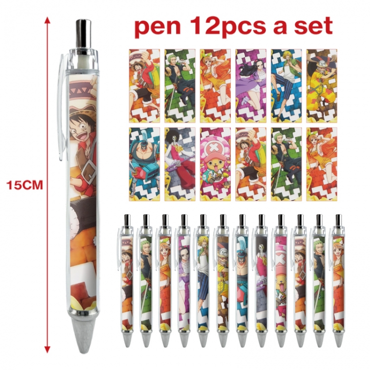 One Piece anime peripheral student ballpoint pen a set of 12