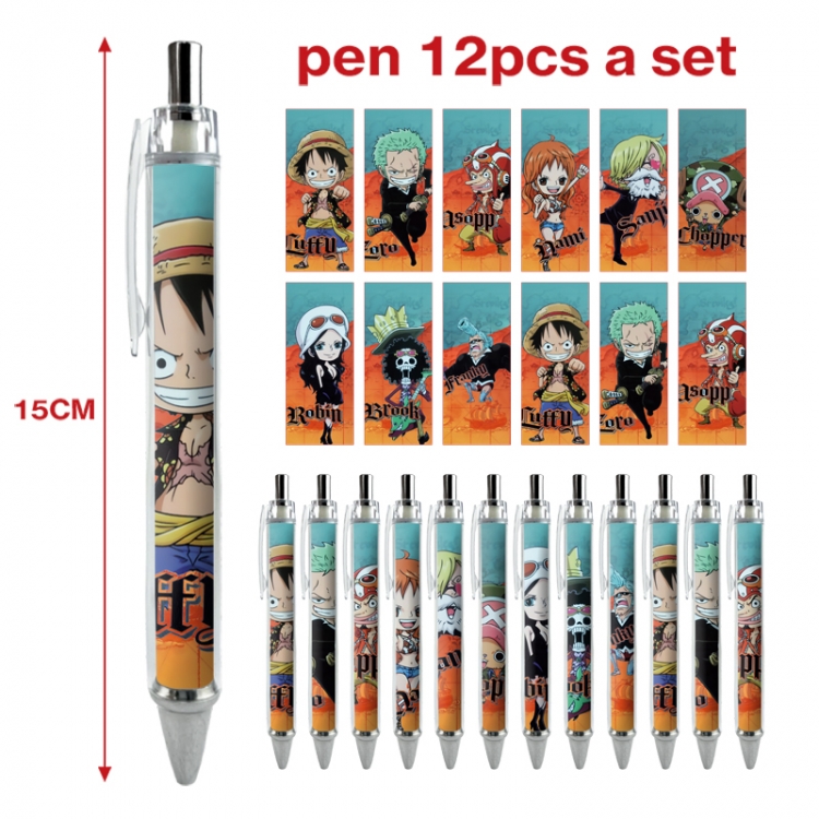 One Piece anime peripheral student ballpoint pen a set of 12