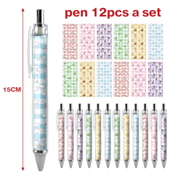 sanrio anime peripheral student ballpoint pen a set of 12