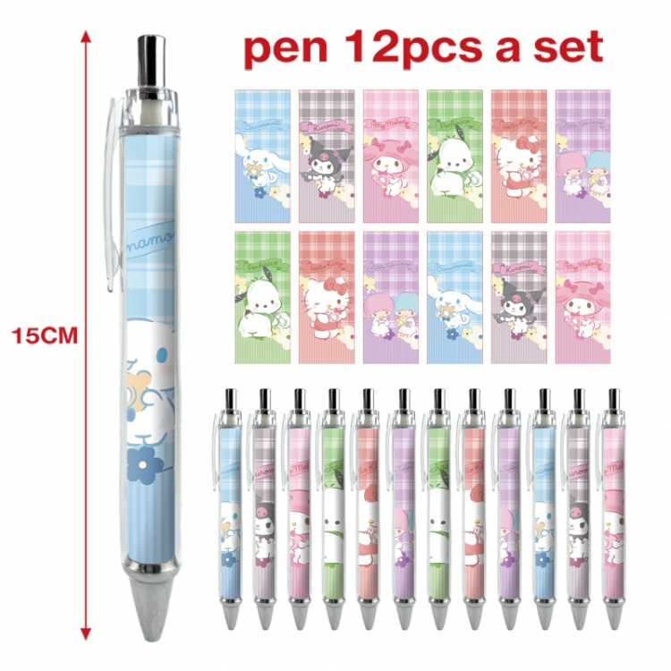sanrio anime peripheral student ballpoint pen a set of 12
