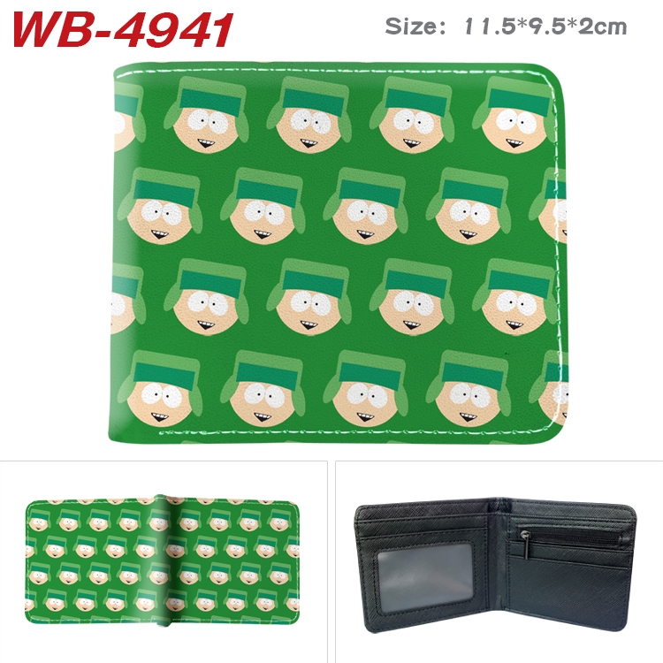 South Park Animation color PU leather half fold wallet 11.5X9X2CM WB-4941A