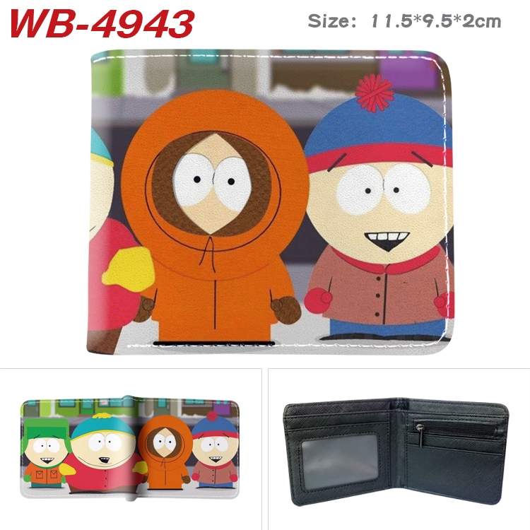 South Park Animation color PU leather half fold wallet 11.5X9X2CM WB-4943A