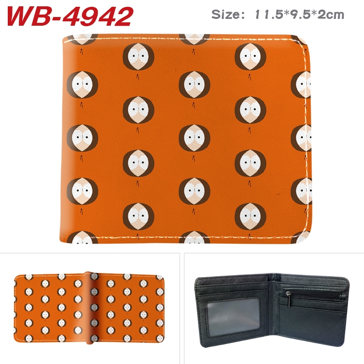 South Park Animation color PU leather half fold wallet 11.5X9X2CM WB-4942A