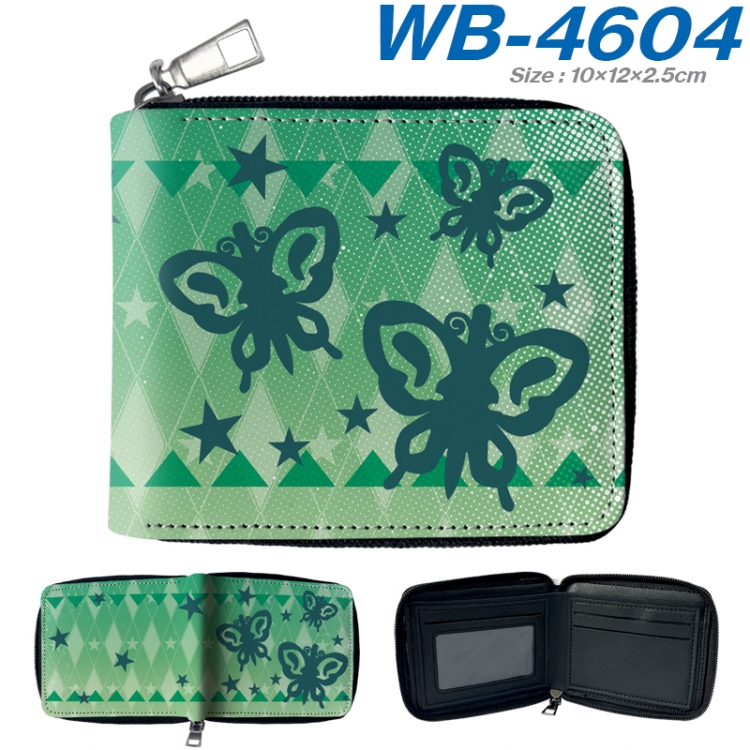 JoJos Bizarre Adventure Anime color short full zip folding wallet 10x12x2.5cm WB-4604A