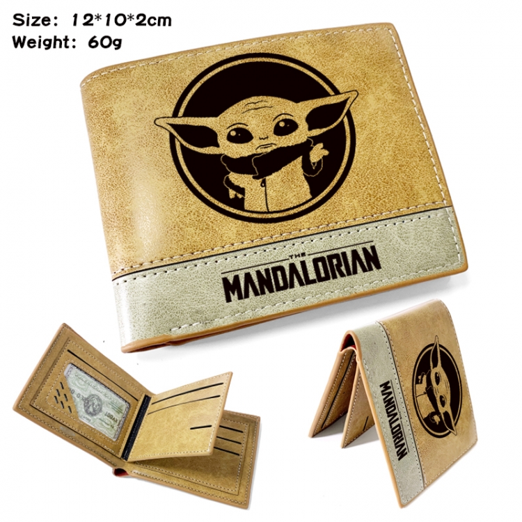 Star Wars Anime high quality PU two fold embossed wallet 12X10X2CM 60G