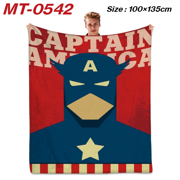Marvel Hero  Anime flannel blanket air conditioner quilt double-sided printing 100x135cm MT-0542