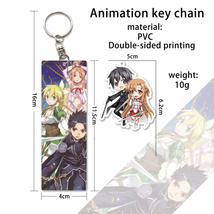 Sword Art Online PVC Keychain Bag Pendant Ornaments OPP Package price for 10 pcs YS91