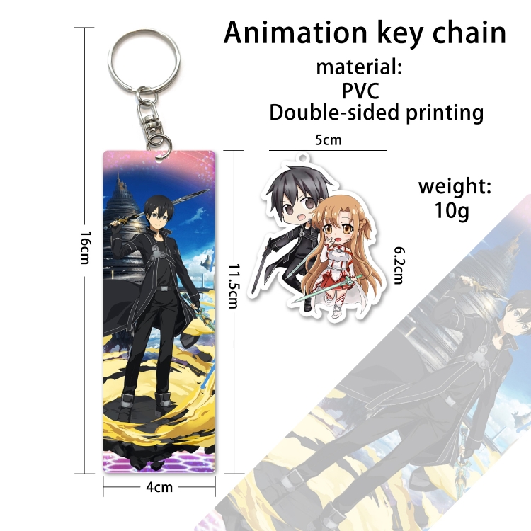 Sword Art Online PVC Keychain Bag Pendant Ornaments OPP Package price for 10 pcs YS90
