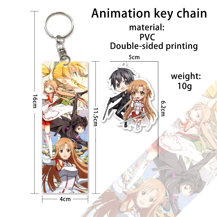 Sword Art Online PVC Keychain Bag Pendant Ornaments OPP Package price for 10 pcs YS93