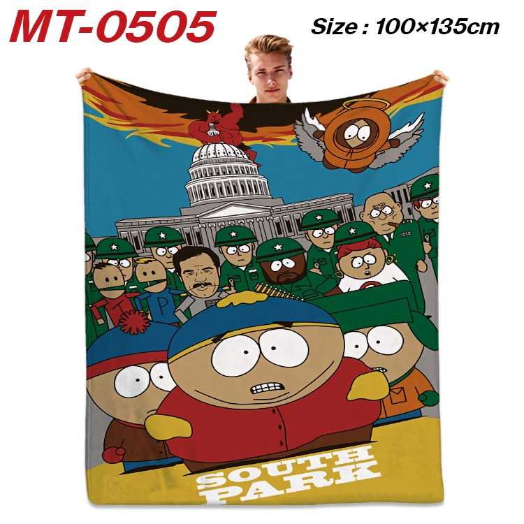 South Park  Anime flannel blanket air conditioner quilt double-sided printing 100x135cm MT-0505