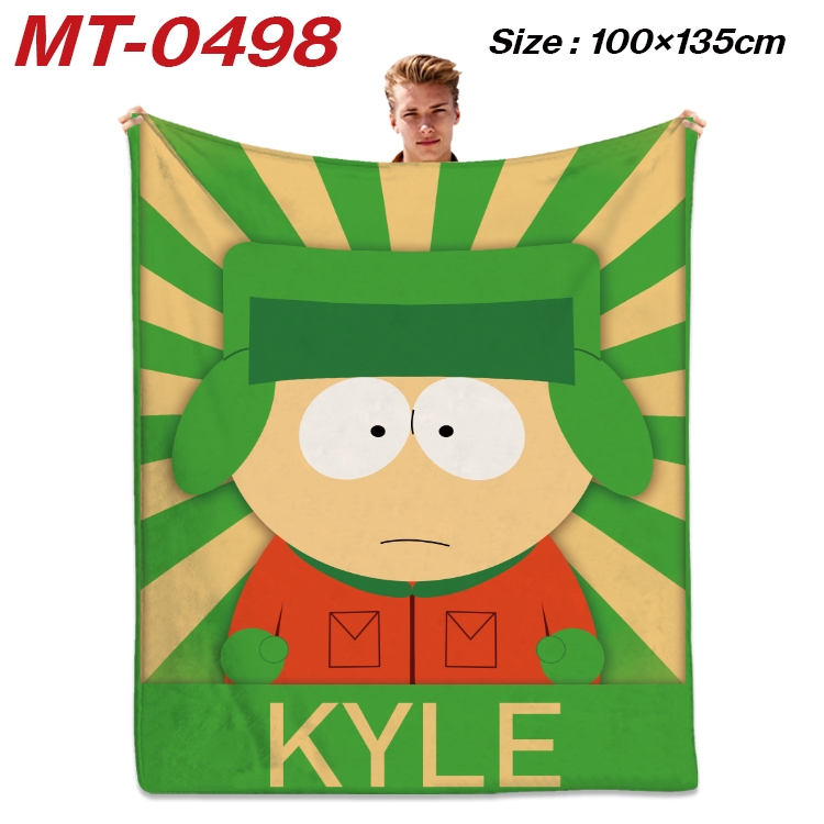 South Park  Anime flannel blanket air conditioner quilt double-sided printing 100x135cm MT-0498
