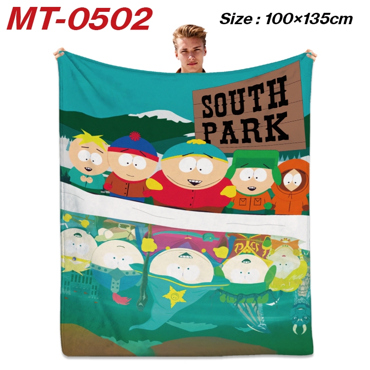South Park  Anime flannel blanket air conditioner quilt double-sided printing 100x135cm MT-0502