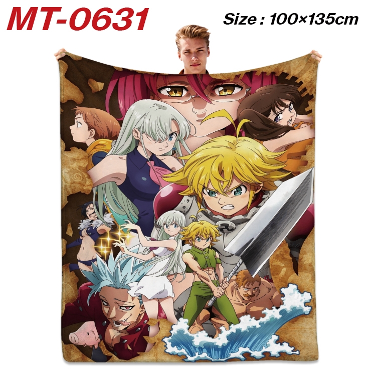 The Seven Deadly Sins  Anime flannel blanket air conditioner quilt double-sided printing 100x135cm MT-0631