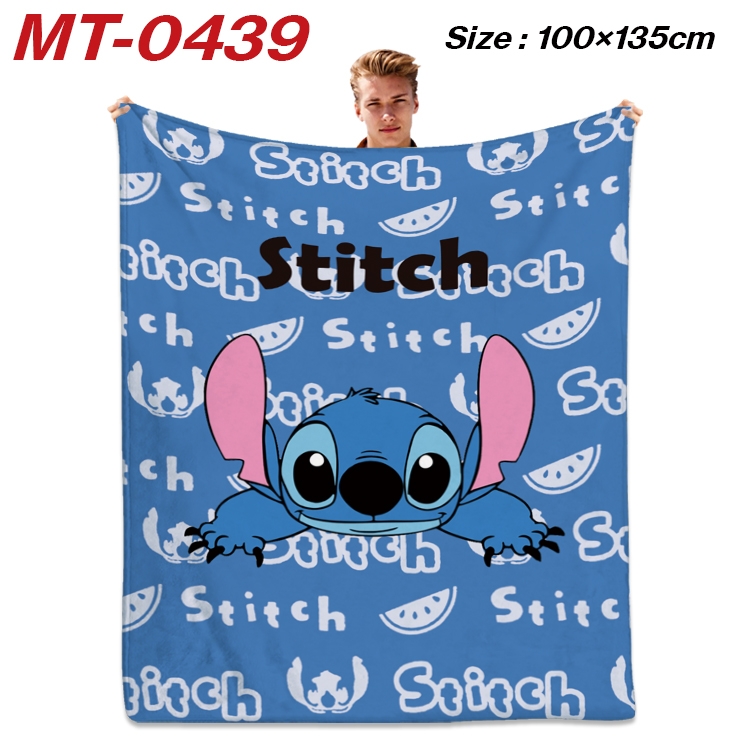 Stitch  Anime flannel blanket air conditioner quilt double-sided printing 100x135cm MT-0439