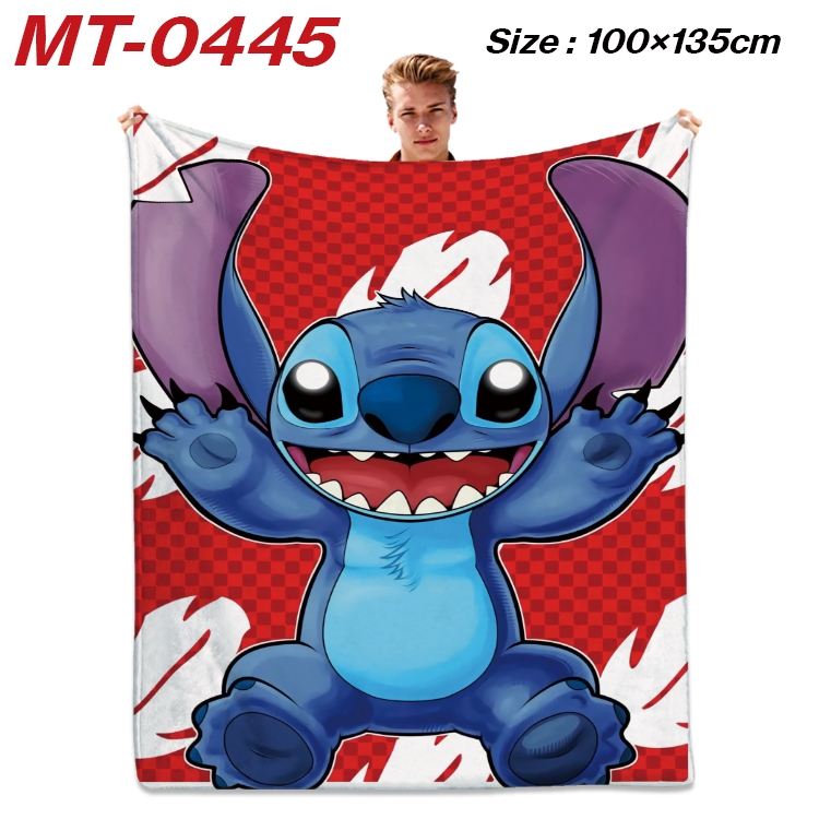 Stitch  Anime flannel blanket air conditioner quilt double-sided printing 100x135cm MT-0445