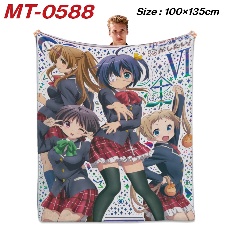 Chuunibyou Demo Koi Ga Shitai Anime flannel blanket air conditioner quilt double-sided printing 100x135cm MT-0588