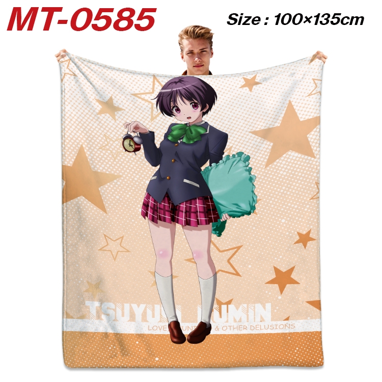 Chuunibyou Demo Koi Ga Shitai Anime flannel blanket air conditioner quilt double-sided printing 100x135cm  MT-0585