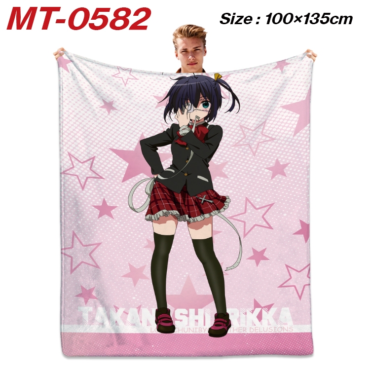 Chuunibyou Demo Koi Ga Shitai Anime flannel blanket air conditioner quilt double-sided printing 100x135cm MT-0582