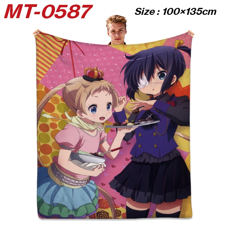 Chuunibyou Demo Koi Ga Shitai Anime flannel blanket air conditioner quilt double-sided printing 100x135cm  MT-0587