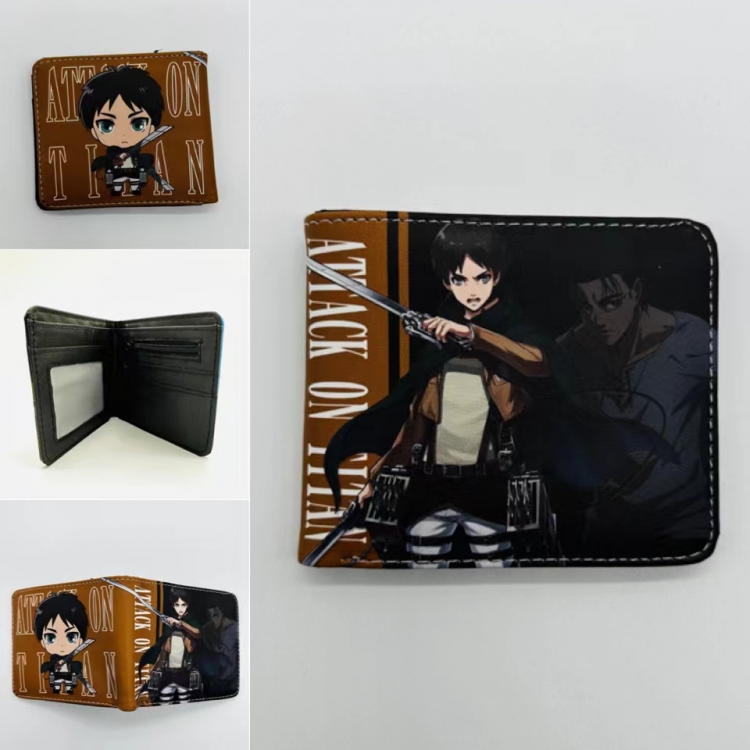 Shingeki no Kyojin Full color  Two fold short card case wallet 11X9.5CM  1717