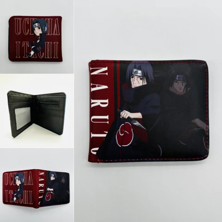 Naruto Full color  Two fold short card case wallet 11X9.5CM 2122