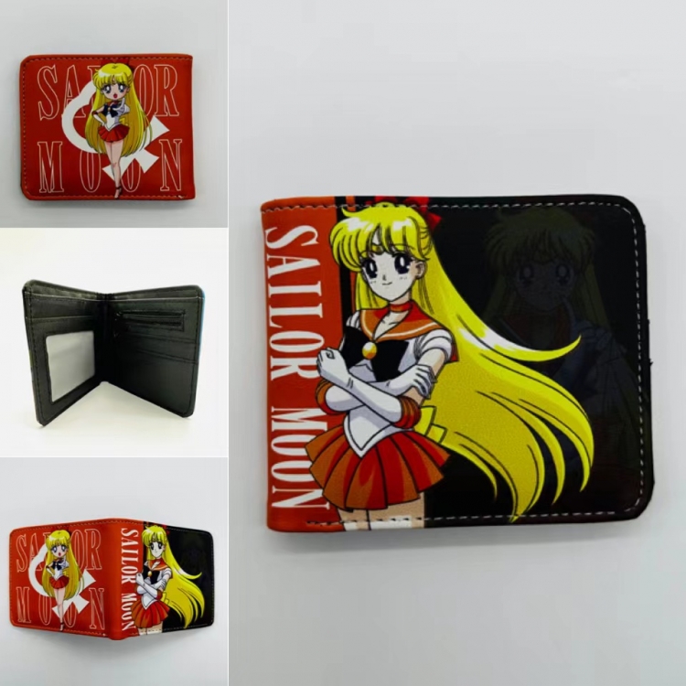 sailormoon Full color  Two fold short card case wallet 11X9.5CM  1953