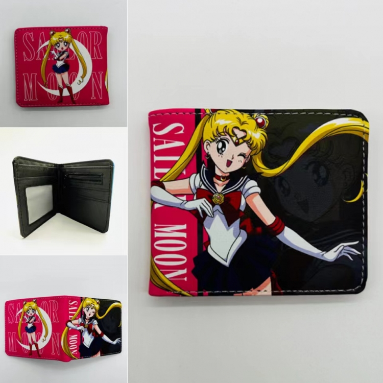 sailormoon Full color  Two fold short card case wallet 11X9.5CM 1949