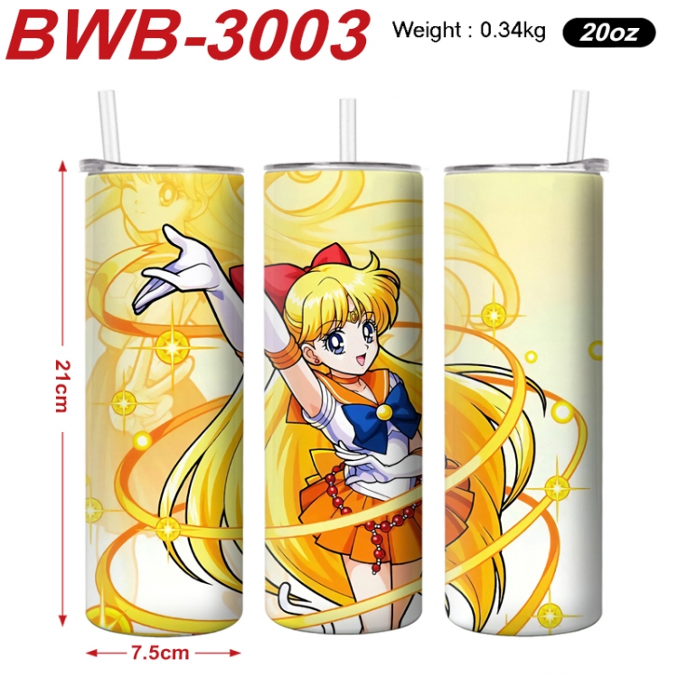 sailormoon Anime printing insulation cup straw cup 21X7.5CM BWB-3003A