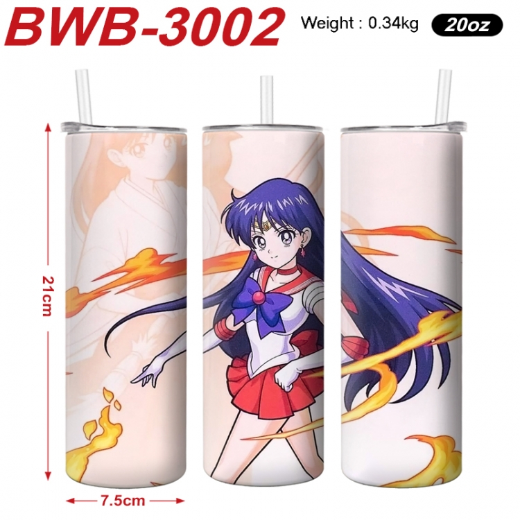 sailormoon Anime printing insulation cup straw cup 21X7.5CM BWB-3002A