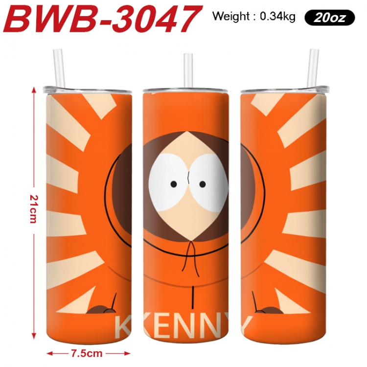 South Park Anime printing insulation cup straw cup 21X7.5CM BWB-3047A