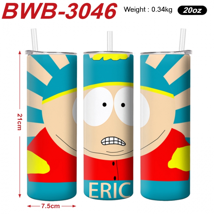 South Park Anime printing insulation cup straw cup 21X7.5CM BWB-3046A