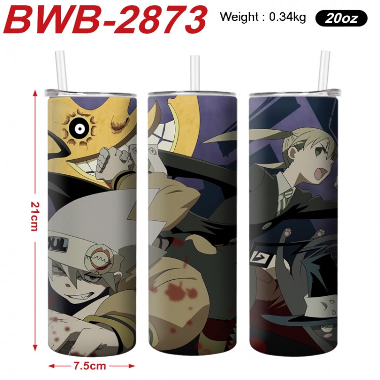 Soul Eater Anime printing insulation cup straw cup 21X7.5CM BWB-2873A